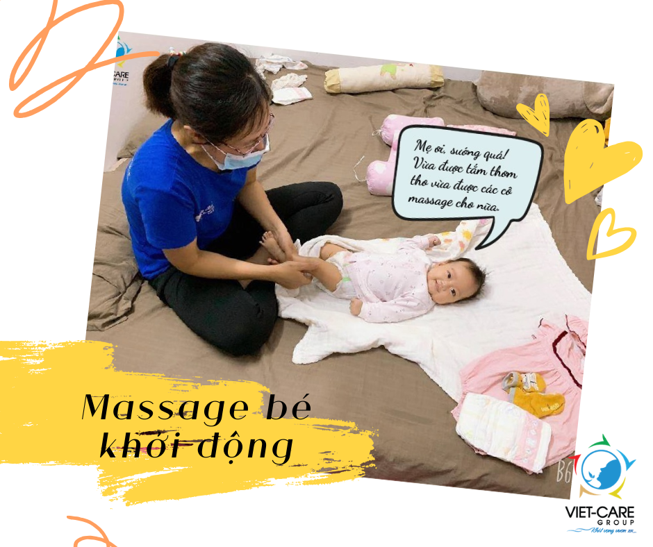 massage bé khởi động